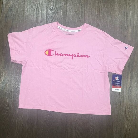 Champion Tops - NWT Champion Pink Red Graphic Crop Top - Size 1X